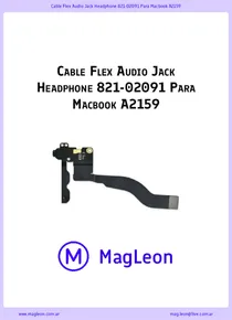 Cable Flex Audio Jack Headphone 821-02091 Para Macbook A2159 - Ficha Técnica