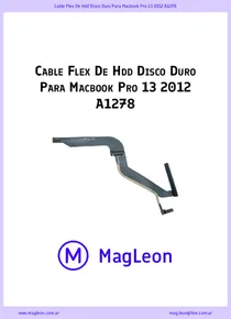 Cable Flex De Hdd Disco Duro Para Macbook Pro 13 2012 A1278 - Ficha Técnica
