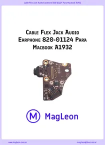 Cable Flex Jack Audio Earphone 820-01124 Para Macbook A1932 - Ficha Técnica