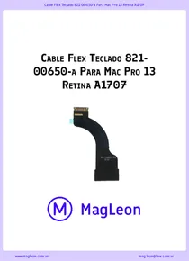 Cable Flex Teclado 821-00650-a Para Mac Pro 13 Retina A1707 - Ficha Técnica