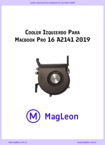 Cooler Izquierdo Para Macbook Pro 16 A2141 2019 - Ficha Técnica