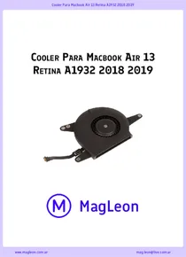 Cooler Para Macbook Air 13 Retina A1932 2018 2019 - Ficha Técnica