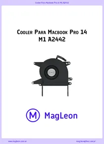 Cooler Para Macbook Pro 14 M1 A2442 - Ficha Técnica
