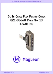 Dc In Cable Flex Puerto Carga 821-03668 Para Mac 13 A2681 M2 - Ficha Técnica