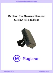Dc Jack Pin Magsafe Macbook A2442 821-03838 - Ficha Técnica