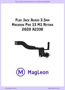 Flex Jack Audio 3.5mm Macbook Pro 13 M1 Retina 2020 A2338 - Ficha Técnica