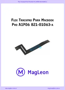 Flex Trackpad Para Macbook Pro A1706 821-01063-a - Ficha Técnica