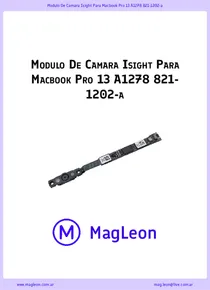 Modulo De Camara Isight Para Macbook Pro 13 A1278 821-1202-a - Ficha Técnica