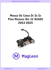 Modulo De Carga Dc In Io Para Macbook Air 11 A1465 2013 2015 - Ficha Técnica