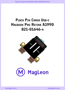 Placa Pin Carga Usb-c Macbook Pro Retina A1990 821-01646-a - Ficha Técnica