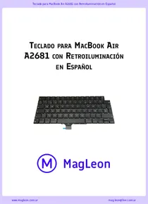 Teclado para MacBook Air A2681 con Retroiluminación en Español - Ficha Técnica
