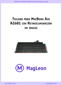 Teclado para MacBook Air A2681 con Retroiluminación en ingles - Ficha Técnica