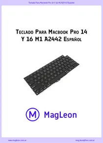 Teclado Para Macbook Pro 14 Y 16 M1 A2442 Español - Ficha Técnica