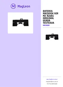 Bateria Macbook Air M2 A2681 Original usada testeada - Folleto