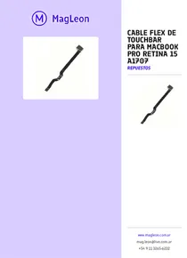 Cable Flex De Touchbar Para Macbook Pro Retina 15 A1707 - Folleto