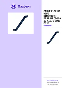 Cable Flex De Wifi Bluetooth Para Macbook 13 A1278 2011 2012 - Folleto