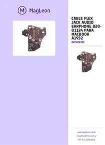 Cable Flex Jack Audio Earphone 820-01124 Para Macbook A1932 - Folleto