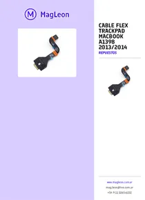 Cable Flex Trackpad Macbook A1398 2013/2014 - Folleto