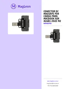 Conector Dc Magsafe Pin Carga Para Macbook Air A2681 2022 M2 - Folleto