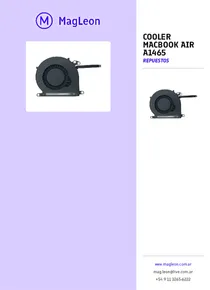 Cooler Macbook Air A1465 - Folleto