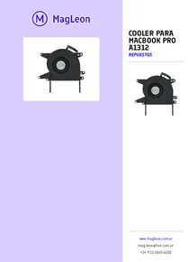 cooler para macbook pro a1312 - Folleto