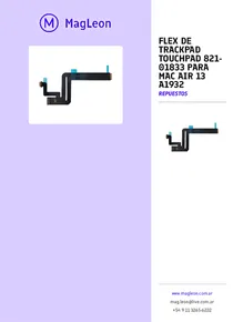 Flex De Trackpad Touchpad 821-01833 Para Mac Air 13 A1932 - Folleto