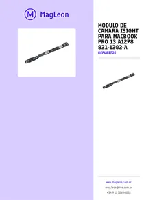 Modulo De Camara Isight Para Macbook Pro 13 A1278 821-1202-a - Folleto