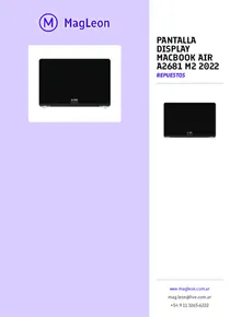 Pantalla Display Macbook Air A2681 M2 2022 - Folleto