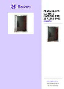 Pantalla Led Lcd Mate Macbook Pro 15 A1286 2011 - Folleto