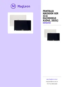 Pantalla Macbook Air 13.6 M4(modelo A3240, 2025) - Folleto