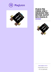 Placa Pin Carga Usb-c Macbook Pro Retina A1707 821-01646-a - Folleto