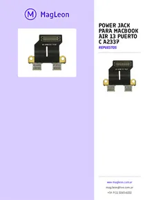 Power Jack Para Macbook Air 13 Puerto C A2337 - Folleto