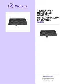 Teclado para MacBook Air A2681 con Retroiluminación en Español - Folleto