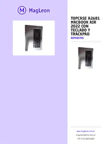 Topcase A2681 Macbook Air 2022 Con Teclado Y Trackpad - Folleto