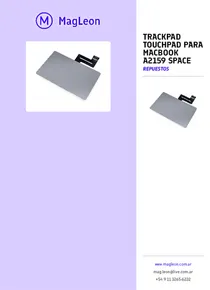 Trackpad Touchpad Para Macbook A2159 Space - Folleto