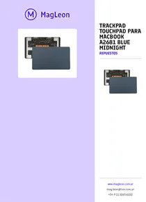 Trackpad Touchpad Para Macbook A2681  Blue Midnight - Folleto