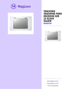 Trackpad Touchpad Para Macbook Air 13 A1369 Silver - Folleto