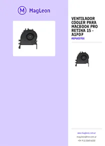 Ventilador Cooler Para Macbook Pro Retina 15 - A1707 - Folleto
